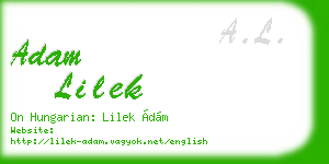 adam lilek business card